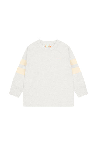 Tinycottons / KID / Stripes Tee / Light Grey Heather