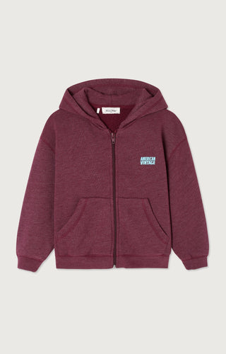 American Vintage / Hoodie / Doven / Bordeaux Surteint