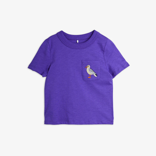 Mini Rodini / Short Sleeve T-Shirt / Seagull Emb / Purple