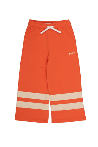 Tinycottons / KID / Stripes Logo Pant / Summer Red