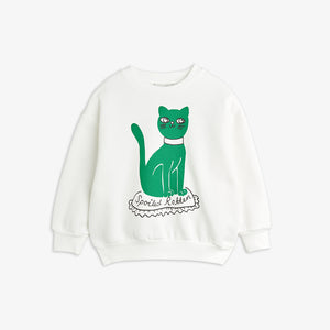 Mini Rodini / Sweatshirt / Cat / White