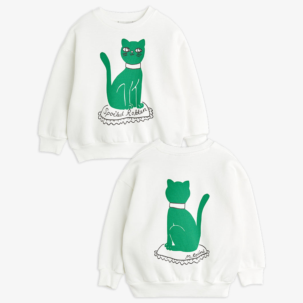 Mini Rodini / Sweatshirt / Cat / White