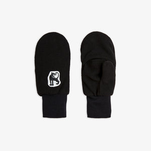 Mini Rodini / Microfleece Overlapping Mittens / Black