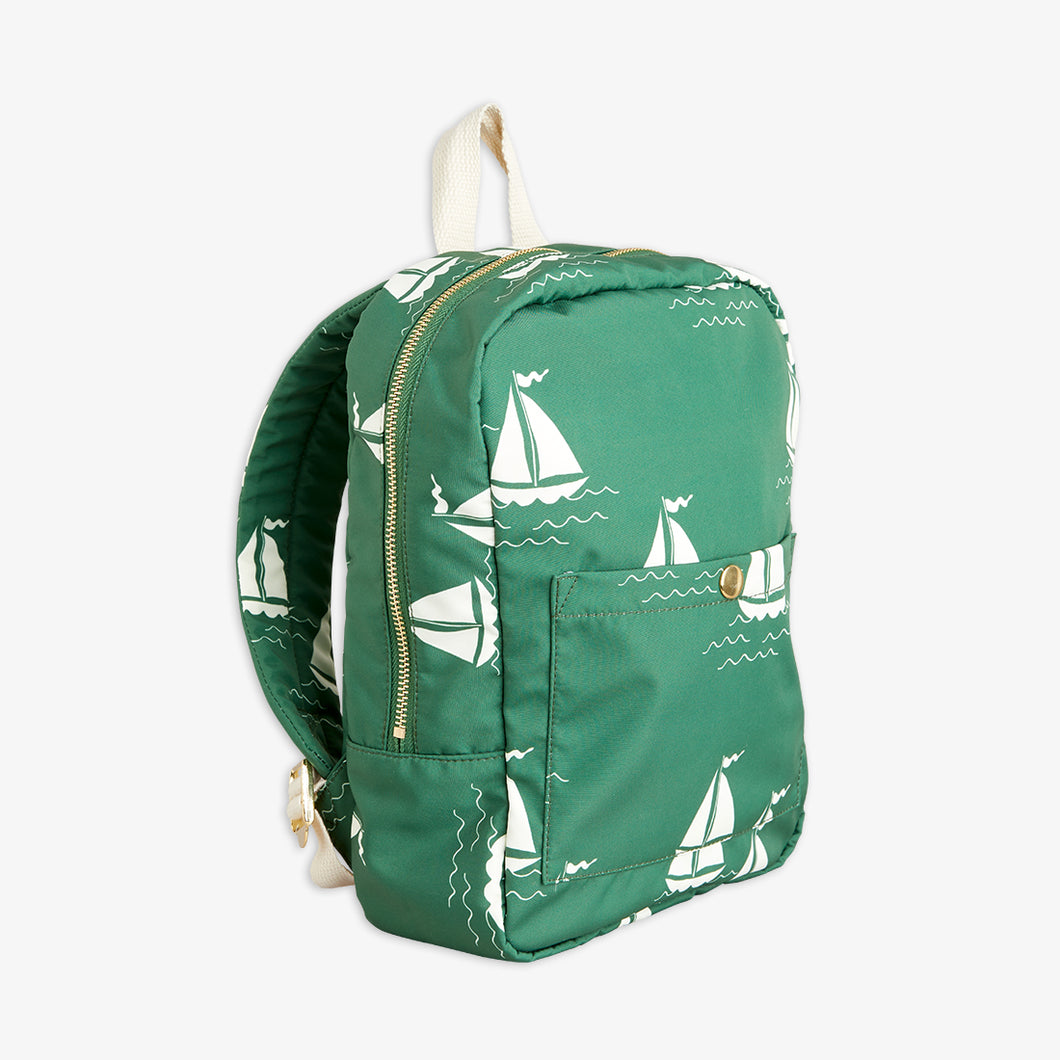 Mini Rodini / Backpack / Sailing Boats AOP / Green