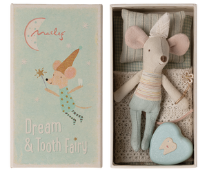 Maileg / Mouse In A Box / Little Brother / Tooth Fairy Boy with Tooth Box