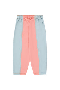 Tinycottons / KID / Color Blocked Pant / Peach and Blue