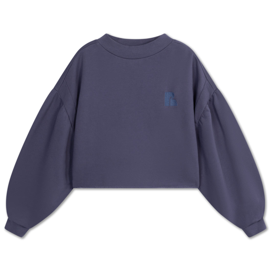 Repose AMS / Crop Heart Sweater / Midnight Blue