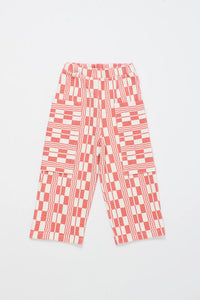 Maison Mangostan / Blanket Trousers / Red - White