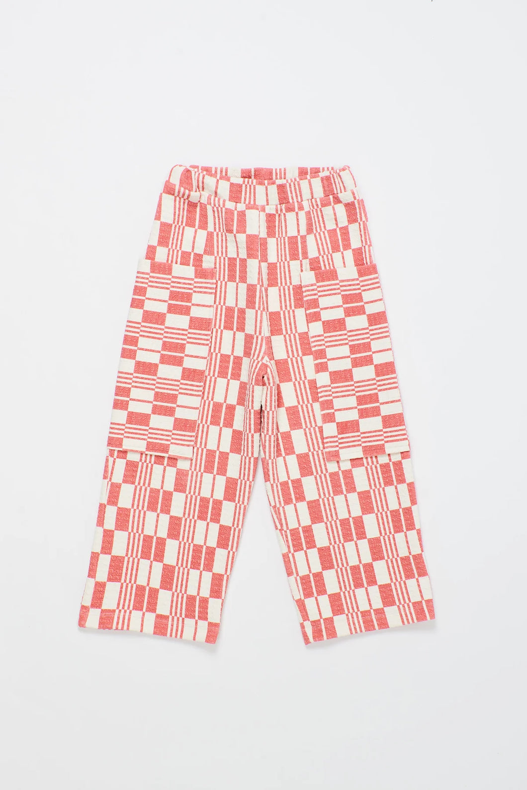 Maison Mangostan / Blanket Trousers / Red - White