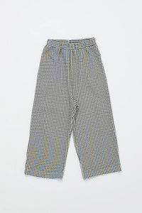 Maison Mangostan / Check Trousers / Black - White