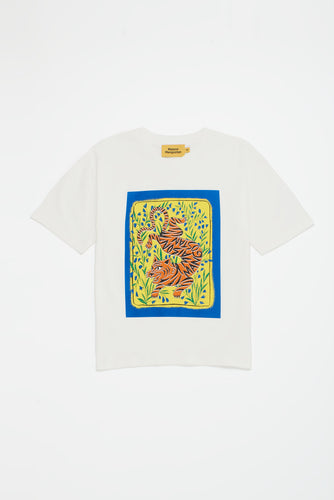 Maison Mangostan / Tiger T-Shirt / Cloudy White