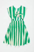 Load image into Gallery viewer, Maison Mangostan / Flowers Stripes Dress / White Green