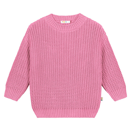 Yuki / Chunky Knitted Sweater / Bubble Gum Pink