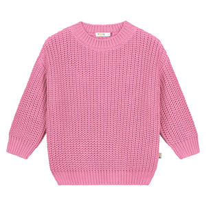 Yuki / Chunky Knitted Sweater / Bubble Gum Pink