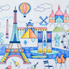 Load image into Gallery viewer, SuperPetit / Colouring Placemat Kit / Paris / Blue Bracelet