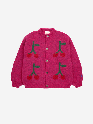 Bobo Choses / KID / Intarsia Cardigan / Bobo Cherry