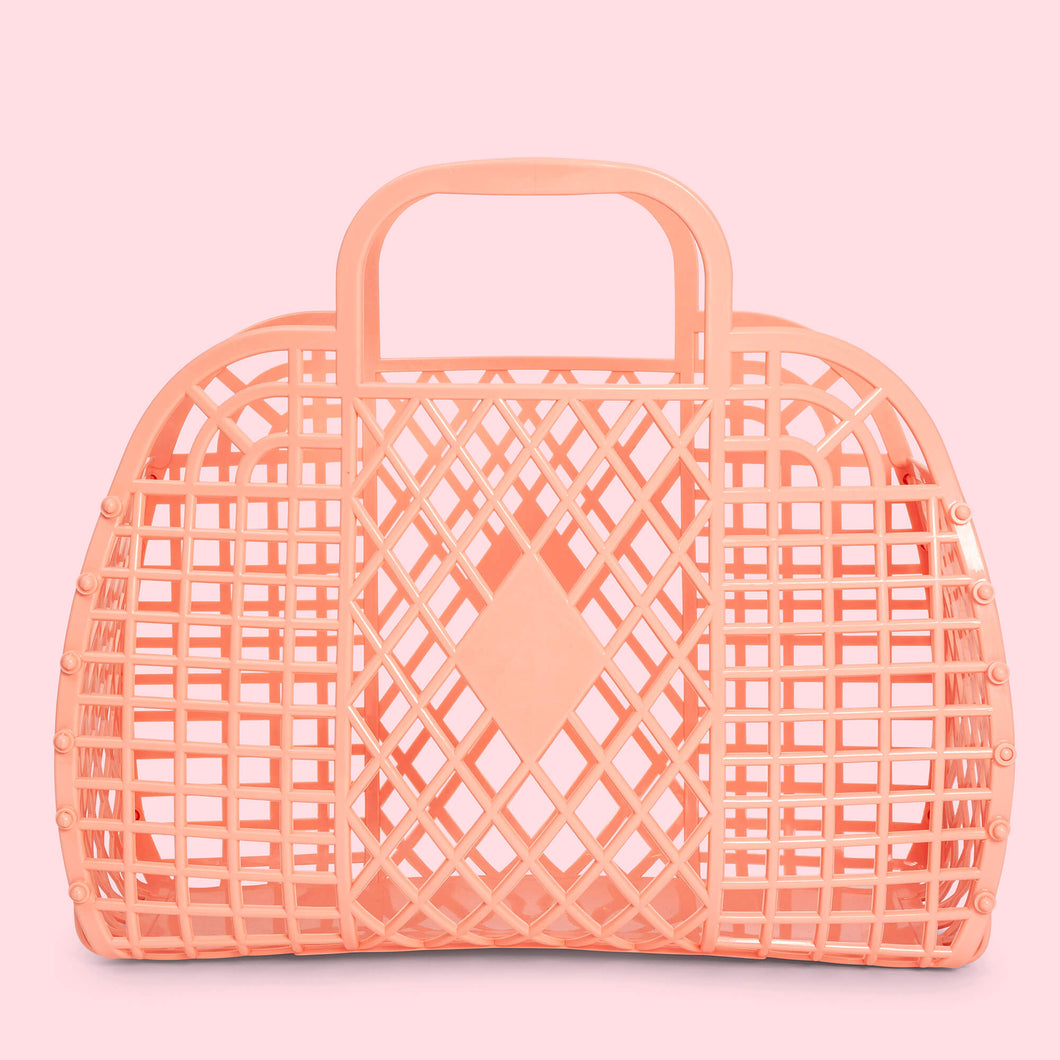 Sunjellies / Large Retro Basket / Peach