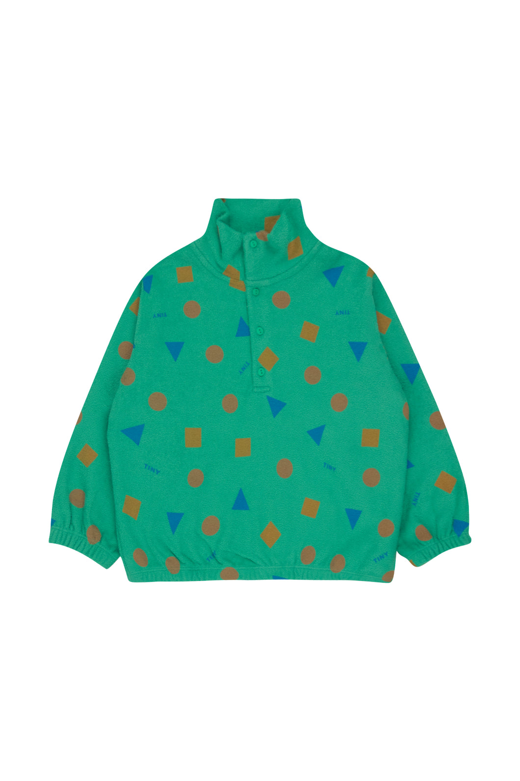 Tinycottons / KID / Geometric Mockneck Sweatshirt / Deep Green