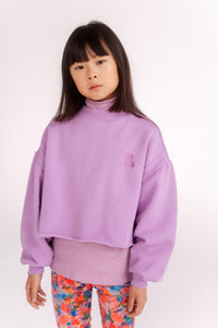 Repose AMS / Crop Heart Sweater / Violet Lilac