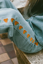 Load image into Gallery viewer, Tinycottons / KID / Strawberries Emb Jeans / Light Blue Denim