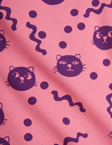 Mini Rodini / PRE SS25 / Leggings / Squiggly Cat AOP / Pink