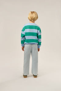 The Campamento / KID / Green Stripes Oversized Sweatshirt