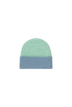 Load image into Gallery viewer, Tinycottons / KID / Color Block Beanie / Emerald - Warm Blue