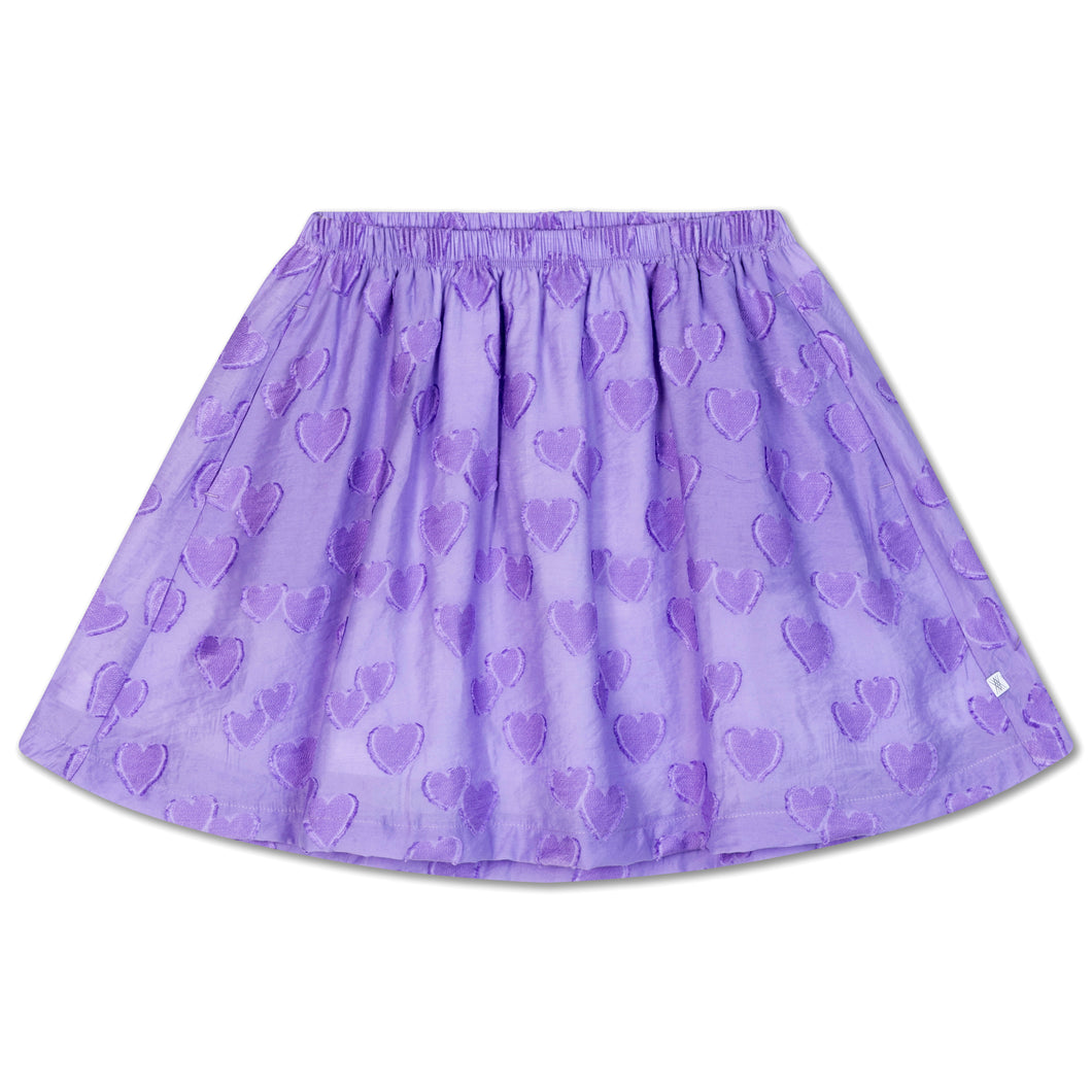 Repose AMS / Mini Skirt / Purple Floating Hearts