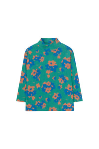 Tinycottons / KID / Flowers Mockneck / Deep Green