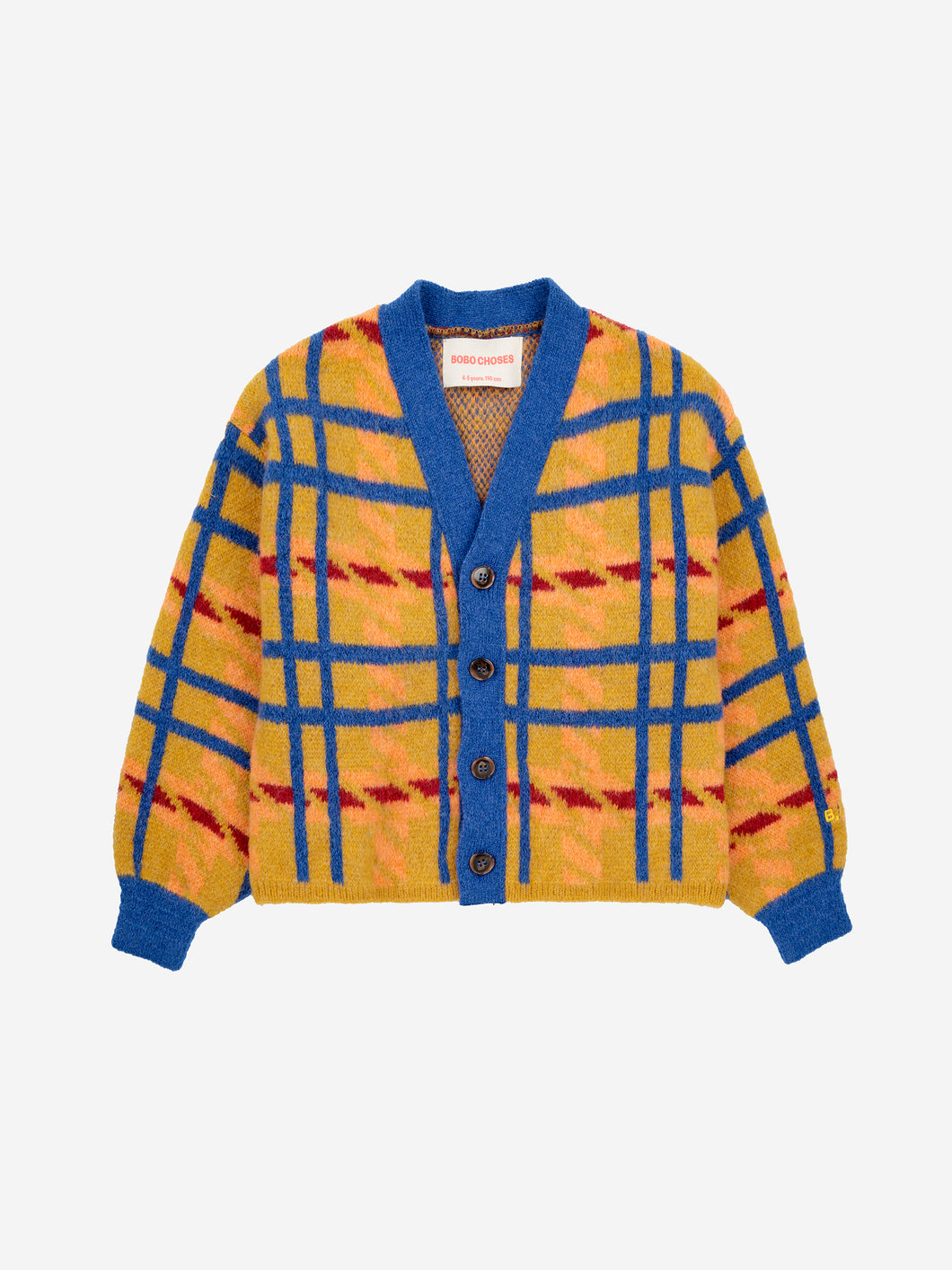 Bobo Choses / KID / Jacquard Crop Cardigan / Madras Check