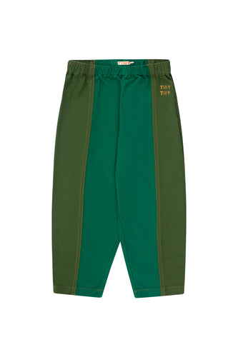 Tinycottons / KID / Color Blocked Pant / Moss Green