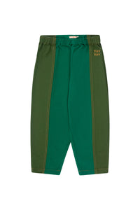 Tinycottons / KID / Color Blocked Pant / Moss Green