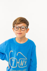 Tinycottons / KID / Tiny Glasses Sweatshirt / Blue