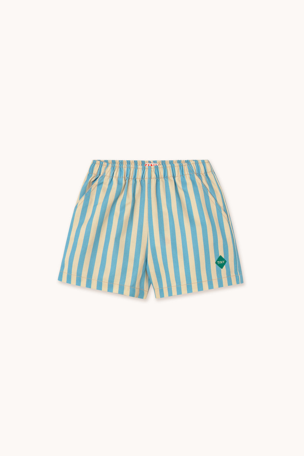 Tinycottons / KID / Stripes Shorts / Vanilla Warm Blue