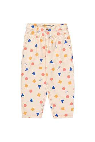 Tinycottons / KID / Geometric Barrel Pant / Vanilla