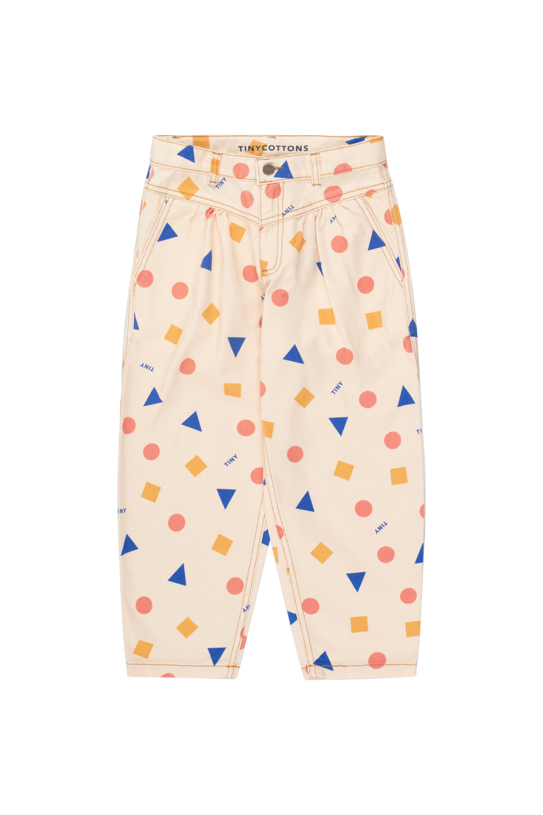 Tinycottons / KID / Geometric Barrel Pant / Vanilla