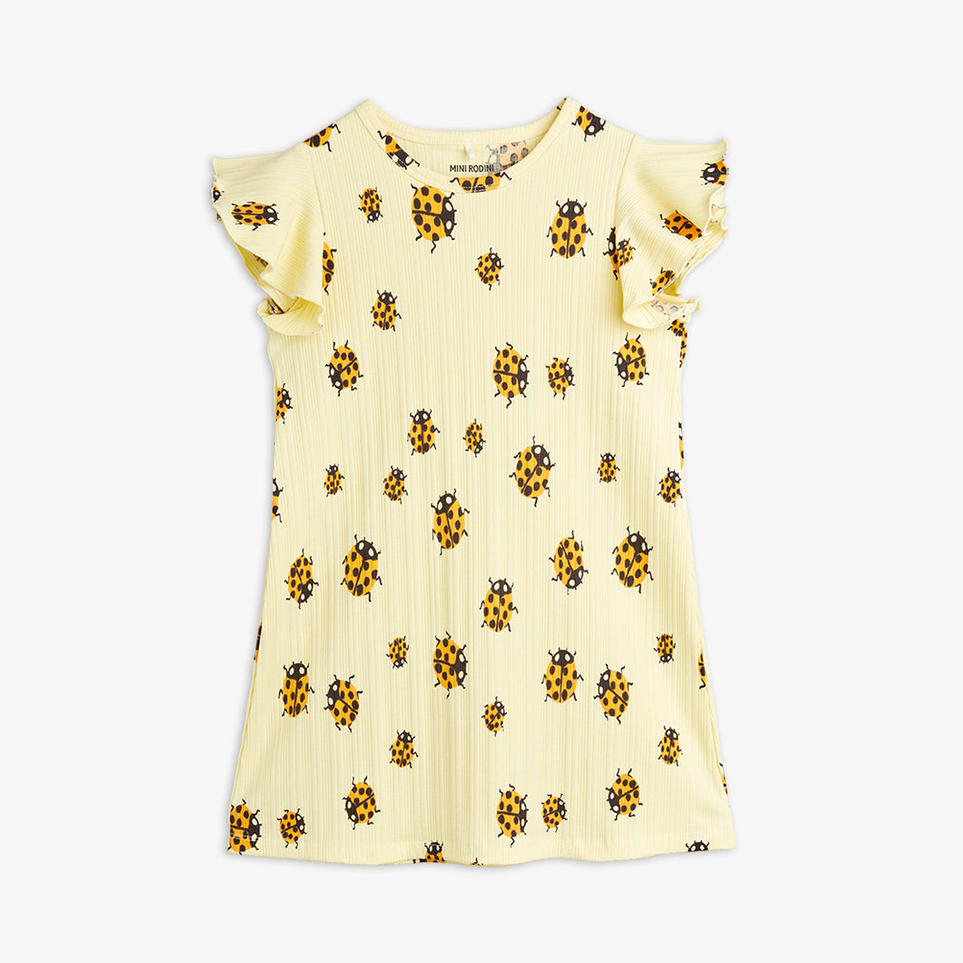 Mini Rodini / Wing Dress / Ladybugs AOP / Yellow