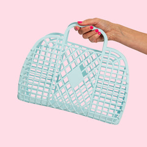 Sunjellies / Large Retro Basket / Blue