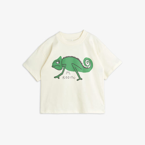 Mini Rodini / Short Sleeve T-Shirt / Lizard / Offwhite