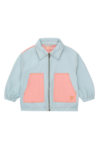 Tinycottons / KID / Color Blocked Jacket / Peach and Blue