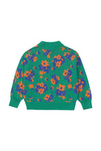 Load image into Gallery viewer, Tinycottons / KID / Flowers Mockneck Sweater / Emerald