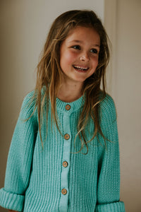 Yuki / Raglan Cardigan / Aqua