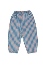 Load image into Gallery viewer, Tinycottons / KID / Stripes Multicolor Pant / Light Blue Denim