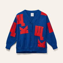 Load image into Gallery viewer, Wynken / W.K Cardigan / Klein Blue - Sunset Red