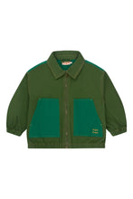 Load image into Gallery viewer, Tinycottons / KID / Color Blocked Jacket / Moss Green