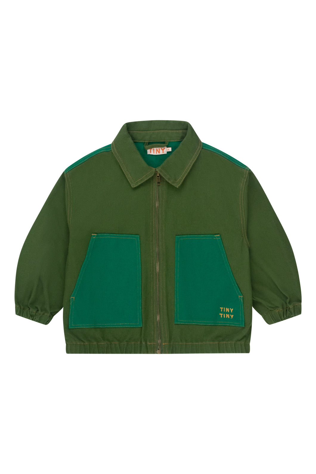 Tinycottons / KID / Color Blocked Jacket / Moss Green