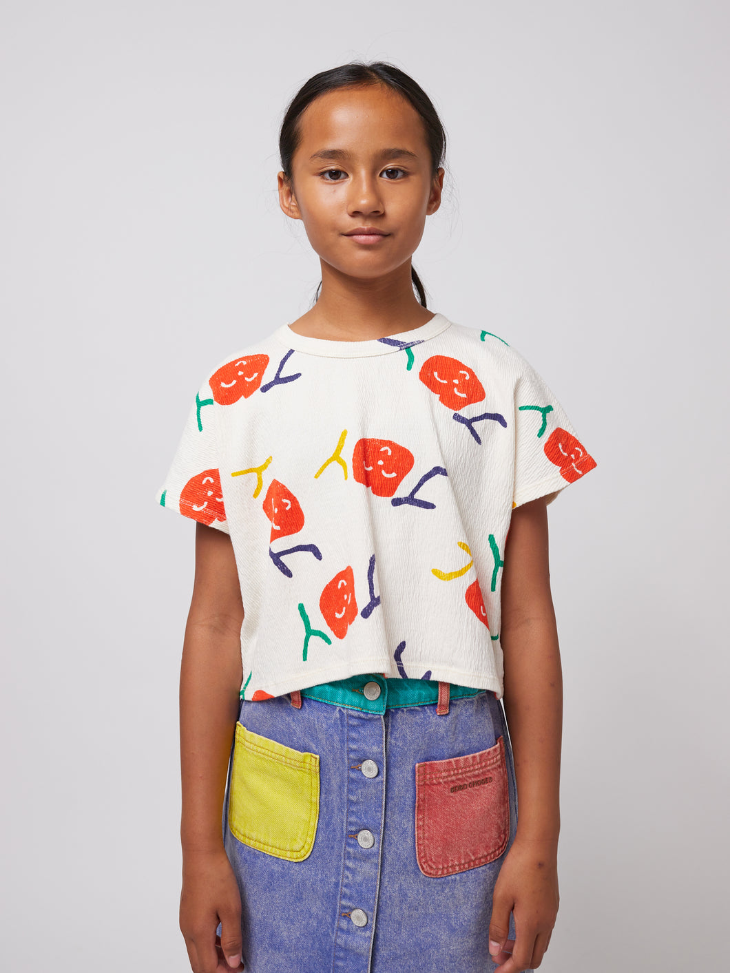 Bobo Choses / KID / Cropped T-Shirt / Smiling AO