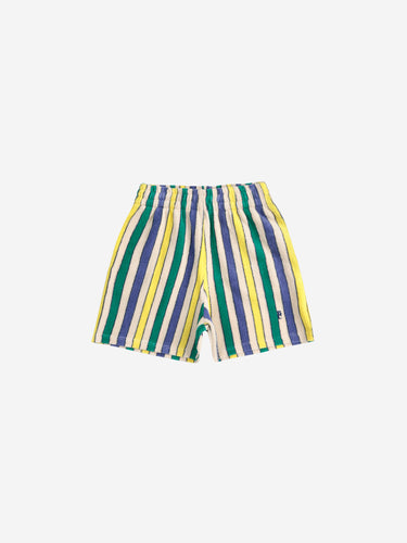 Bobo Choses / KID / Terry Cloth Bermuda Shorts / Multicolor Stripes