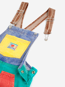 Bobo Choses / KID / Denim Dungaree / Smiling Color Block