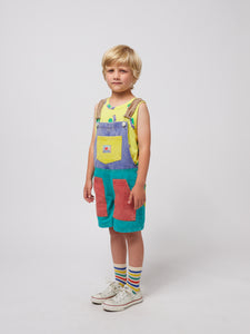 Bobo Choses / KID / Denim Dungaree / Smiling Color Block